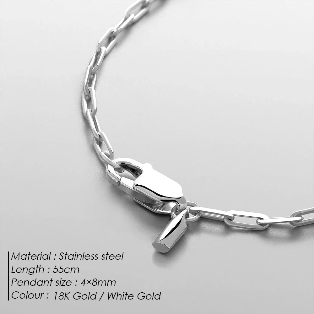 2MM Paperclip Necklace